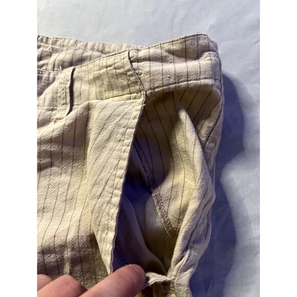 Bruno New York Men’s Beige Plaid Washable Linen Shorts 36x9 Lightweight - Picture 5 of 6